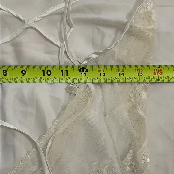 Victoria's Secret Satin Gown Robe Set Womens M/L Bride Lace Elegant - Picture 9 of 16